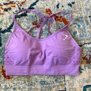Gym shark sports bra cross back size small